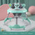 Classical Musical 3 in 1 Baby Walker in green with music plate and silent PU wheels.