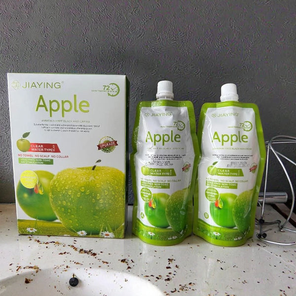Ammonia Free Black Hair Dye Cream with Apple Scent