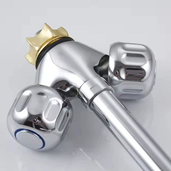 Dual Handle Chrome Kitchen Sink Mixer Tap