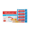 Breathable PE Adhesive Wound Plaster in packaging with antiseptic plastic strips for minor cuts and scrapes.