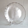 Gold Rimmed Flower Glass Charger Plate