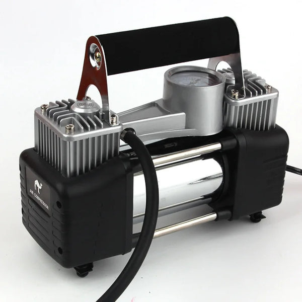 Dual-Cylinder 12V Metal Portable Car Air Pump