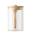 Borosilicate Glass Spice Jar with Bamboo Lid and Spoon