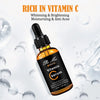 Vitamin C Brightening Face Serum in a glass dropper bottle, designed for skin brightening and moisturizing.
