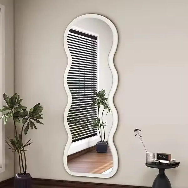 Full Length Wave Shape Bedroom Wall Mirror