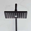 Brushed Thermostatic Square Rainfall Shower System shower head with sleek design and multiple water flow holes.