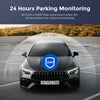 4K Dual UHD Front and Rear Dashcam with WiFi & GPS 24 hours parking monitoring feature for collision detection.