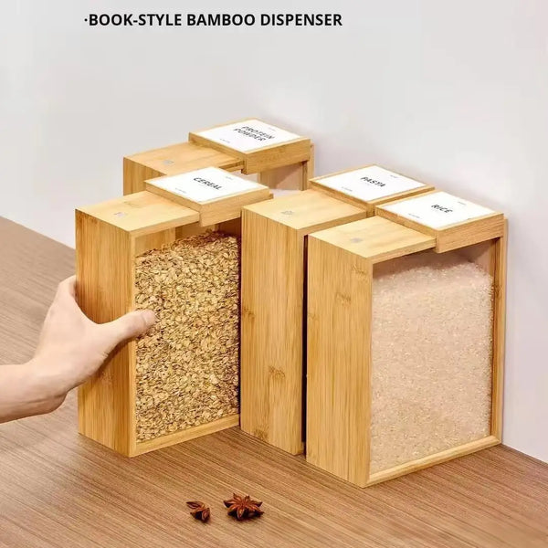Bamboo Wood Grain Kitchen Storage Box