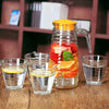 5pcs Glass Water Pitcher and Cups Set
