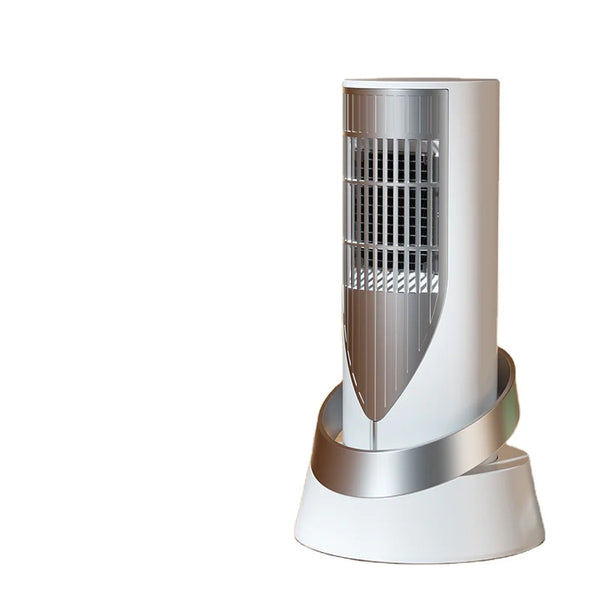 1200W PTC Portable Tower Heater & Cooling Fan in sleek white design for year-round comfort.