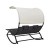 Garden Balcony Leisure Metal Garden Chair with canopy and rocking base for comfort in outdoor settings.