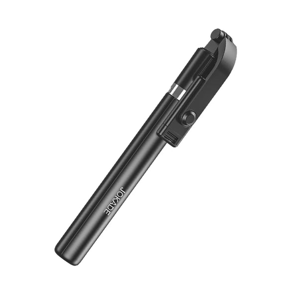 Wireless Selfie Stick for Smartphones in sleek black design with remote control feature for effortless group photos.
