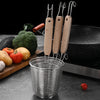 Stainless Steel Frying Basket with Wooden Handle