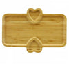 Bamboo 3 Section Rectangular Breakfast Serving Plate