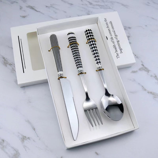 Stainless Steel Cutlery Set — 3-Piece Flatware Collection