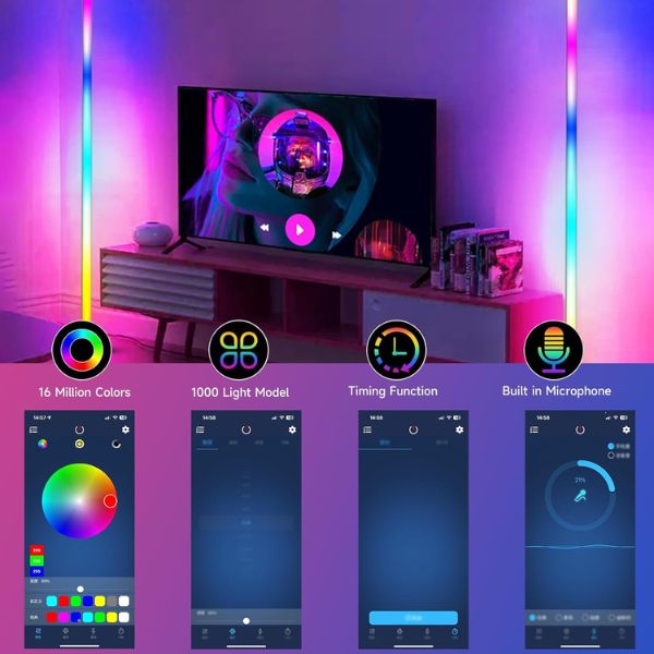 Smart RGB Corner Floor Lamp