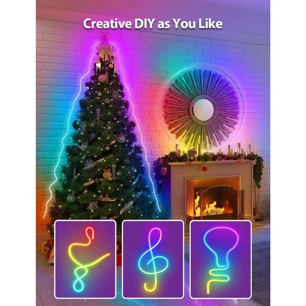 Smart RGB IC Neon Strip Lights