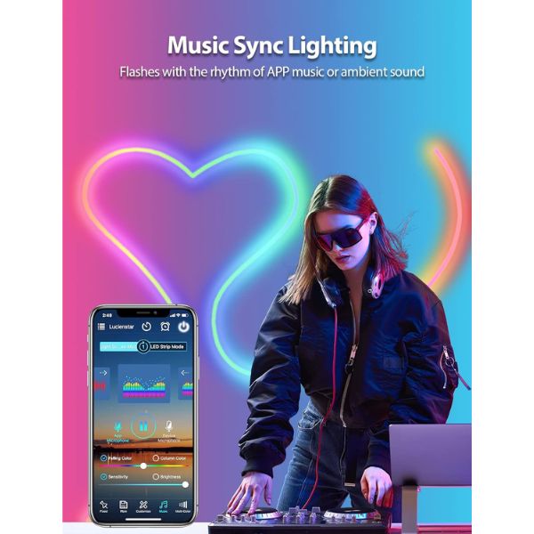 Smart RGB IC Neon Strip Lights