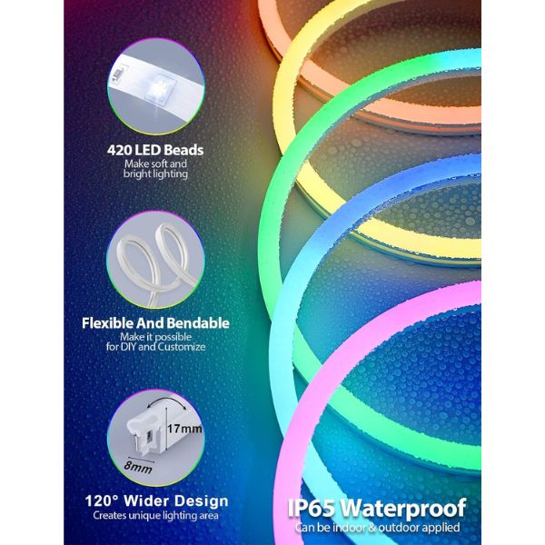 Smart RGB IC Neon Strip Lights