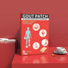 Gout Patch Finger Bunion Toe Pain Relief package on table for arthritis and pain management.