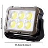 Portable Solar LED COB Work Light with bright LEDs for outdoor and emergency use.