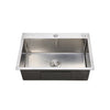 Single Bowl Stainless Steel Kitchen Sink shown from above, featuring a sleek design and deep basin for efficient use.