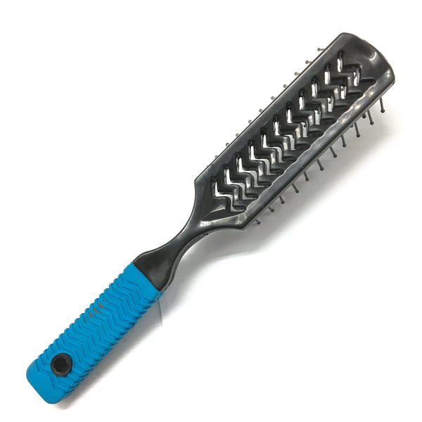 Fancy Beauty Small Vent Hair Brush with a blue ergonomic handle for effective hair detangling.