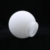 Blown Opal White Glass Globe Ball Lampshade with a smooth spherical form for modern decor.