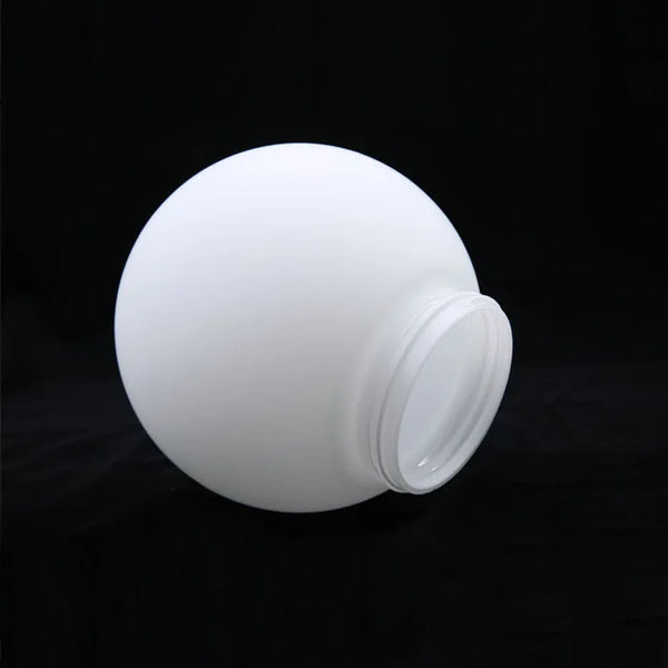 Blown Opal White Glass Globe Ball Lampshade with a smooth spherical form for modern decor.