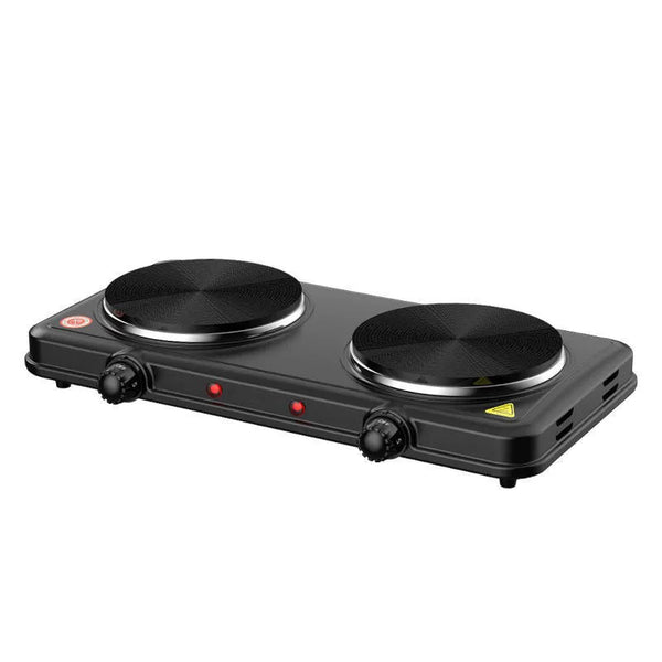 1500W 2 Burner Mini Electric Stove with dual plates for efficient countertop cooking.