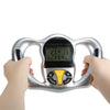Person using Handheld Digital BMI and Body Fat Analyzer to check body composition metrics