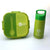 Double Ring Four-Button Pattern Children Toy in a vibrant green color with a creative design for playful learning.