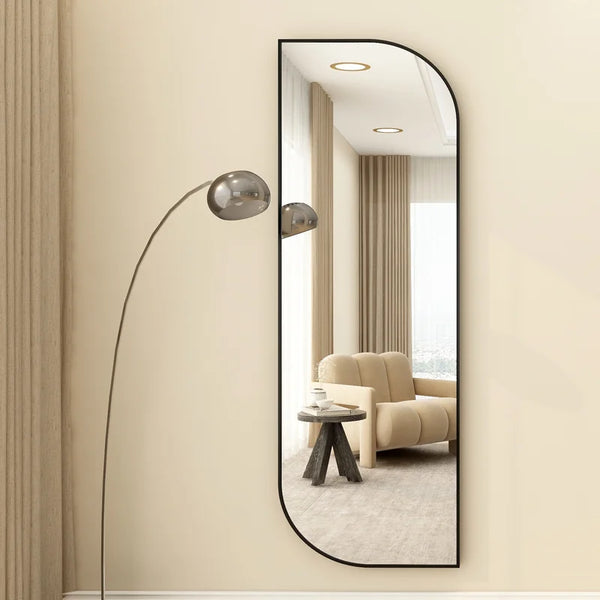 Stainless Steel Frame Willow Leaf Wall Mirror