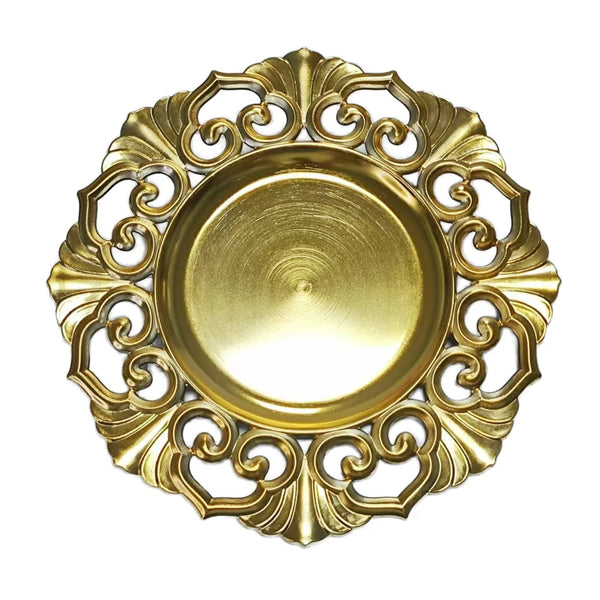 Vintage Gold Hollowed Charger Plate