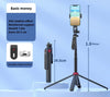 Extendable Stainless Steel Selfie Stick features 360 rotation, 1.8m stretch, and compact 29.5cm storage size.