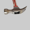 Polished 16oz Claw Hammer with Shock-Reduction Grip showcasing the hammer's head and claw design.