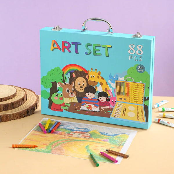 88-Piece Deluxe Children's Art and Stationery Set
