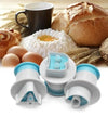 Alphabet & Numbers Cookie Cutter Set displayed with baked goods, egg, and coffee, ideal for personalized baking.