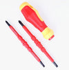 1000V VDE Insulated Screwdriver PZ3 x 150mm with red and yellow handle and changeable tips