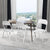 Portable Padded Leather Folding Chair set around a dining table with a view, ideal for versatile seating.