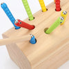 Magnetic Wooden Catching Insects Fishing Toy with colorful pegs and fishing pole for engaging play and learning.