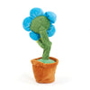 English Singing Dancing Cactus Plush Toy in bright colors, featuring a happy flower in a pot, perfect for interactive play.