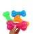 TPR Spiky Bone Dog Chew Toy with Squeaker