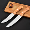 Wooden Handle Chef Knife - Multi Size on a wooden board with star anise.
