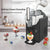 Professional Countertop Slushy Maker Electric Ice Machine making soft ice cream smoothies with fruits.