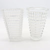 Textured Glass Vase with Beaded Geometric Pattern