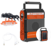 4500mAh Solar Lighting System with Bluetooth Speaker featuring solar panels and LED lights.