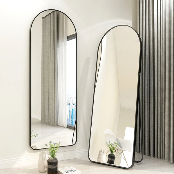 Aluminum Alloy Full Length Arch Floor Mirror