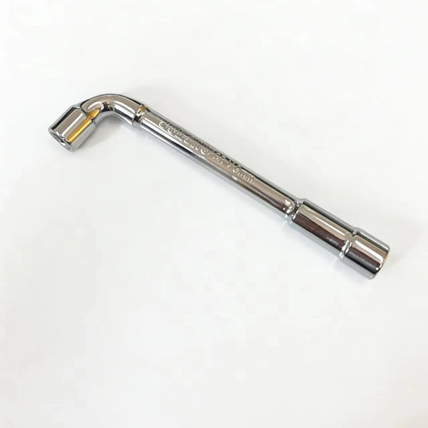 Pipe Socket Wrench L-Shaped for automotive repair, offering leverage in tight spaces.