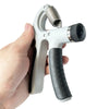 Durable Hand Gripper Adjustable Strength Trainer in hand showing adjustable grip strength features.